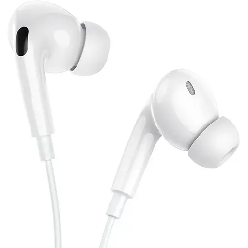 Наушники Borofone BM100 Pro Fuente universal earphones with microphone белые - фото 1