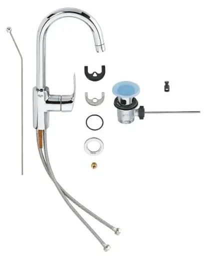 Змішувач для раковини Grohe EuroSmart L-size одноважільний Хром 30412 - фото 3