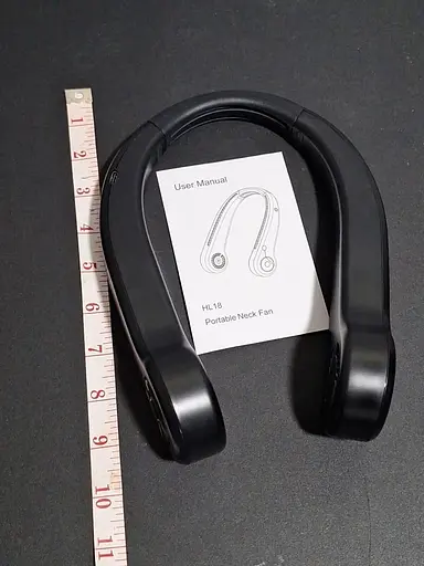 Портативный шейный вентилятор черного цвета с перезаряжаемым. - фото 5