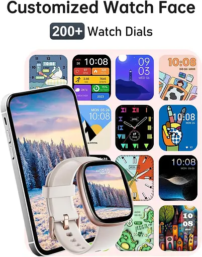 Розумний годинник HUAKUA для жінок і чоловіків (відповід/дзвінки), 1,85-дюймовий HD-розумний годинник для телефонів iPhone/Android - фото 7