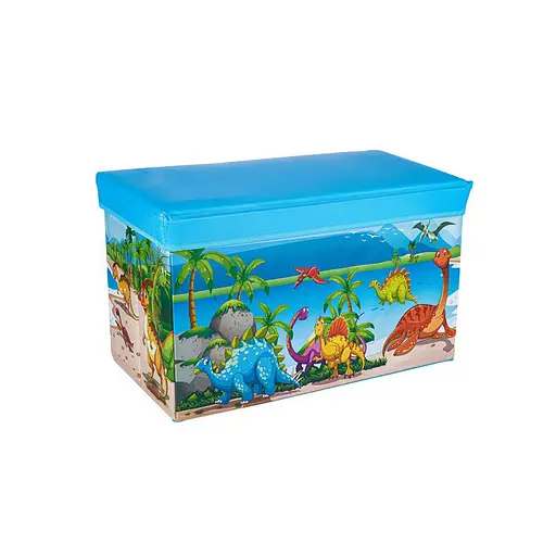 Корзина для игрушек MR 0362 Динозаврики, Голубой