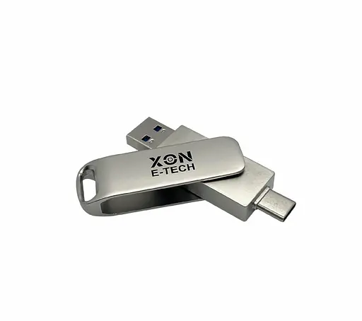 Флеш-накопитель XON FlashDrive DuoConnect 128GB (USB 3.0 + USB Type-C) Серый (FX3DR128MS 7621) - фото 3