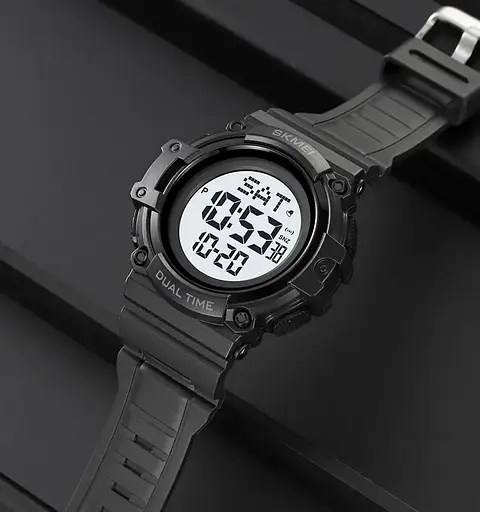 Годинник чоловічий наручний Skmei 2230 Чорний з білим циферблатом - фото 4