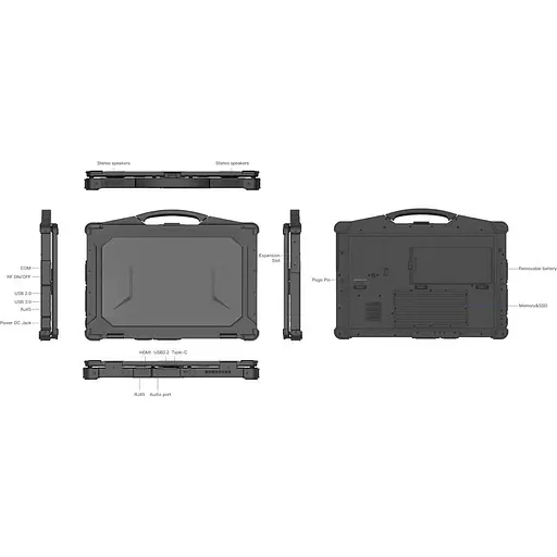 Ноутбук AGN 15.6 x15M FHD LCD/Intel Core Ultra 7 155H/32GB/512SSD/UMA/DOS/Black (AGN_x15M_i7_14Th_32_512) - фото 5