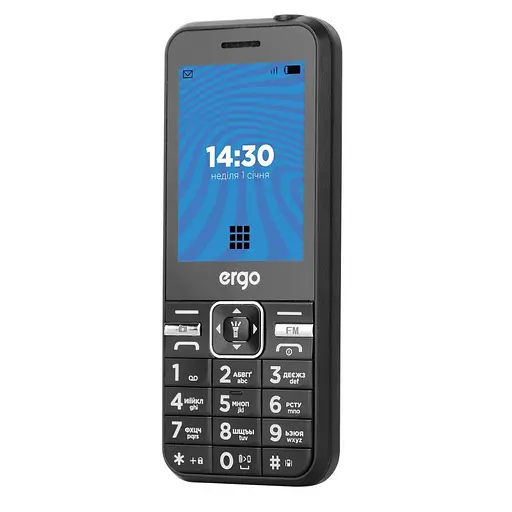 Мобильный телефон ERGO E281 Dual Sim Black - фото 2