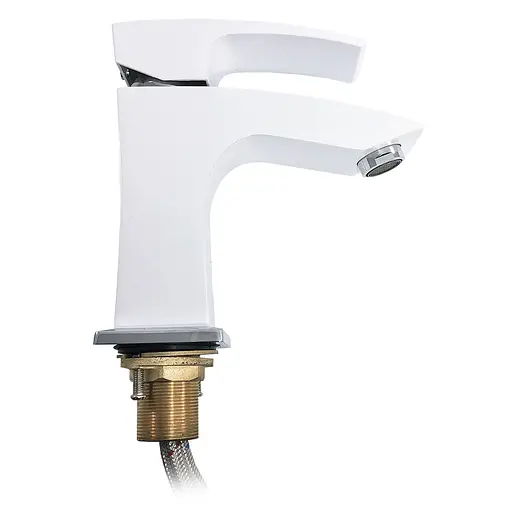 Смеситель для умывальника гайка белый/хром Ø35 Gappo Jacob 1/8 G1007-7 Белый - фото 1