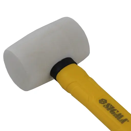 Киянка гумова Sigma 225 г фібергласова рукоятка. біла (4317281) - фото 2