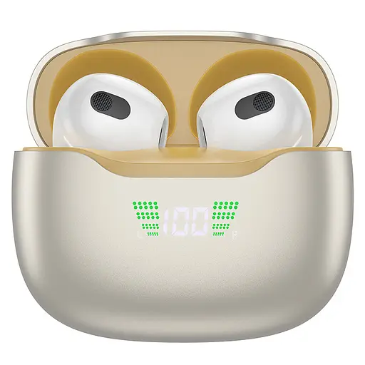 Наушники Borofone BW40 Gratified true wireless BT headset Champagne Gold - фото 6