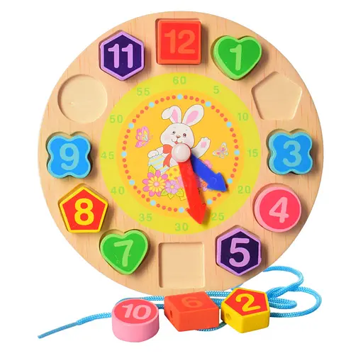 Рамка вкладыш Часики Limo Toy MD 1270 со шнуровкой, 18 см Заяц - фото 1