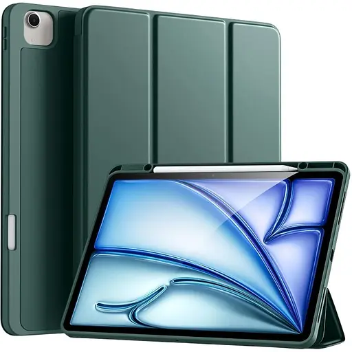 Чехол-книжка DK для Apple iPad Air 13" M2 2024 экокожа/силикон Smart Case cлот cтилус (017899) green