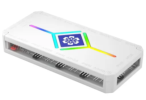 Контролер Coolmoon PWM ARGB controller (H9 WHITE) White - фото 2