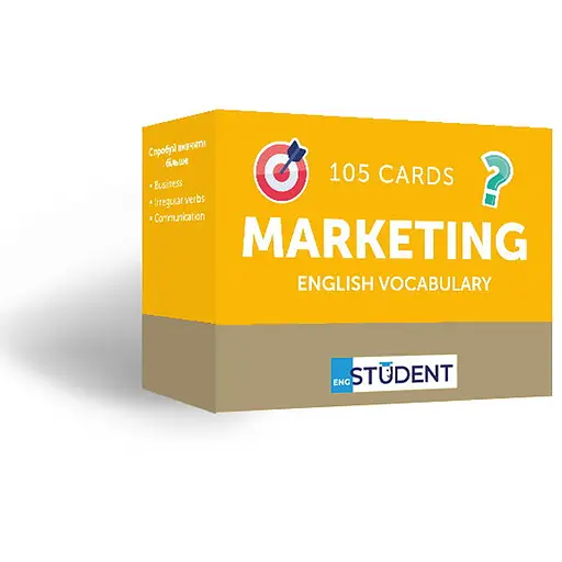 Настольная игра English Student Карточки для изучения английского языка English Student Marketing English Vocabulary (укр.) (591225968) - фото 1