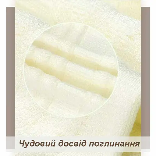 Набор полотенец Lovely Svi 3 шт.: 70 x 140 см, 50 x 90 см, 33 x 33 см Бежевый (701401) - фото 5