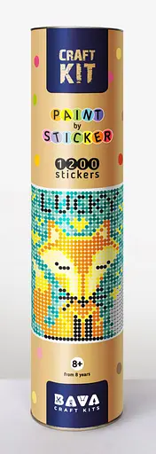 Картина за номерами стікерами в тубусі "Лисичка", 33х48см, 1200 стікерів. 1838 - фото 3