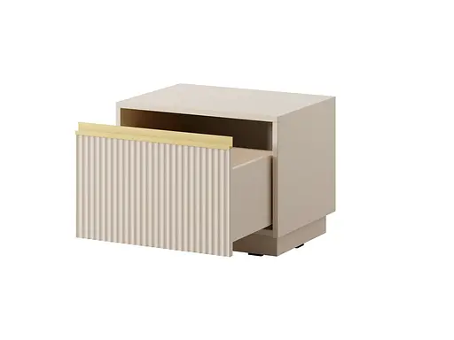 Тумба прикроватная Perfect Home Роял / Royal S54 с 1 ящиком Бежевый (PFH-091296) - фото 2