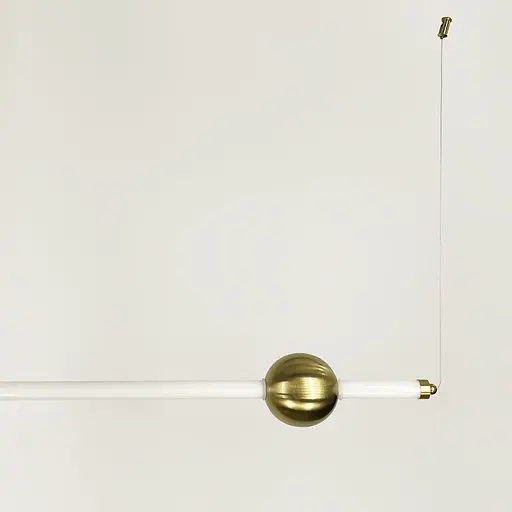 Led светильник в горизонтальной форме 90 см с латунным шариком | Line F | Арт. YG520A/900 HL AB - фото 4