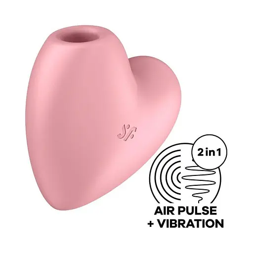 Вакуумний стимулятор клітора з вібрацією Satisfyer Cutie Heart рожевий - фото 4