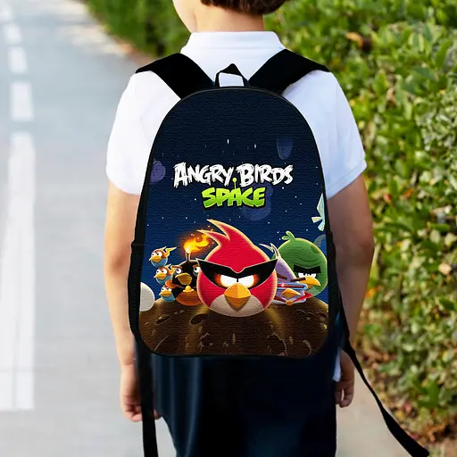 Рюкзак детский Энгри Бердс 34х27см, городской ранец для мальчика с принтом (00447)