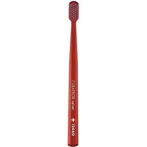 Зубна щітка Curaprox Velvet 12460 теракотова з бордовим - фото 2