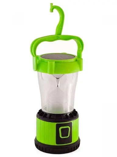 Кемпинговый фонарь лампа аккумуляторная Yajia JA-1970 с солнечной встроенной панелью с функцией USB зеленый - фото 3