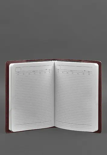 Шкіряна обкладинка для блокнота 6.0 (софт-бук) Бордова Crazy Horse - фото 5