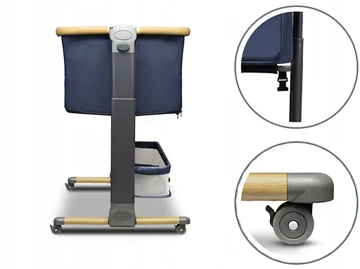 Детская кроватка 3 в 1 Lionelo Timon BLUE NAVY + матрас - фото 8