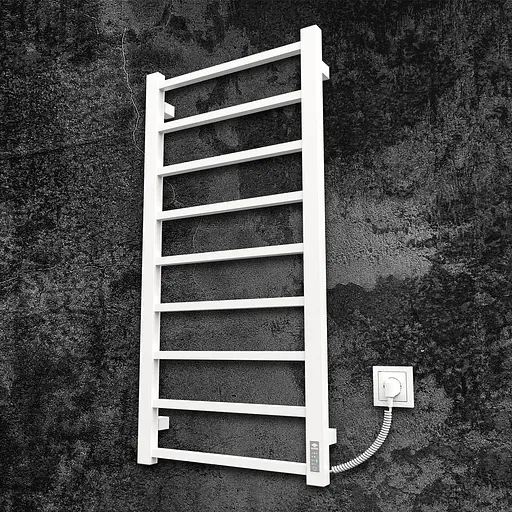 Электрический полотенцесушитель Kosser Лофт 1000x500 ER тайм. белый ДЛФ03ERW, Белый матовый, Правое - фото 1