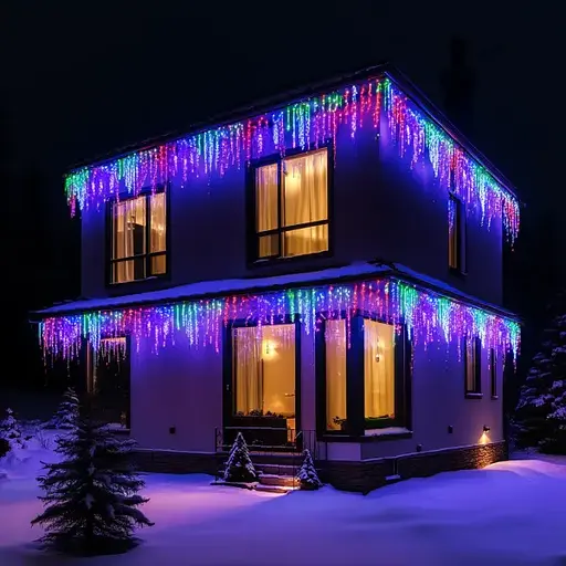 Вулична гірлянда Бахрома GarlandoPro 25 м 405 LED чорний дріт Мультиколор 25MBML - фото 3