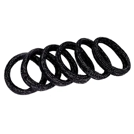 Резинки для волосся Чорна з блиском-2 La-beauty 0307-1113-2, 50 шт - фото 1