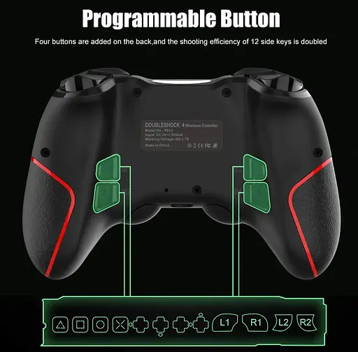 Геймпад-джойстик DoubleShock P913 Wireless PS4 Double Motor Vibration DUALSHOCK 4 Black - фото 9