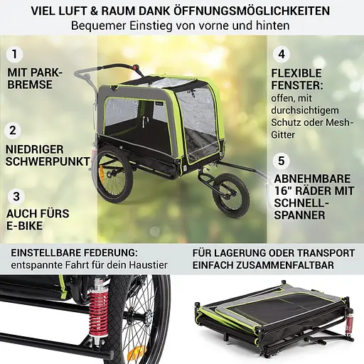 Візок Klarfit Husky Vario 2-в-1 (10034173) - фото 4