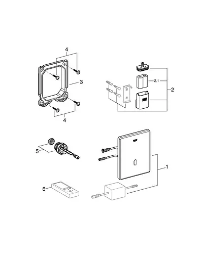 Інфрачервона електроніка для пісуару Grohe Tectron Skate 37324SD1, Нержавіюча сталь - фото 3