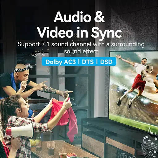 Удлинитель HDMI по кабелю UTP до 60м с БП, (RX/TX) V1.4 1080p 60Hz 3D DD7.1 Vention - фото 7