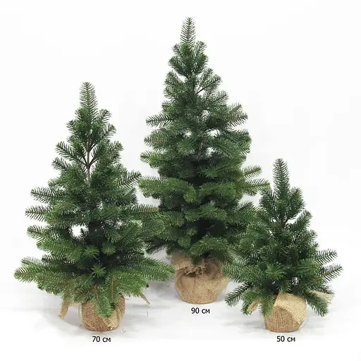 Елка Hvoya Premium литая в мешковине 90 см зеленая - фото 2