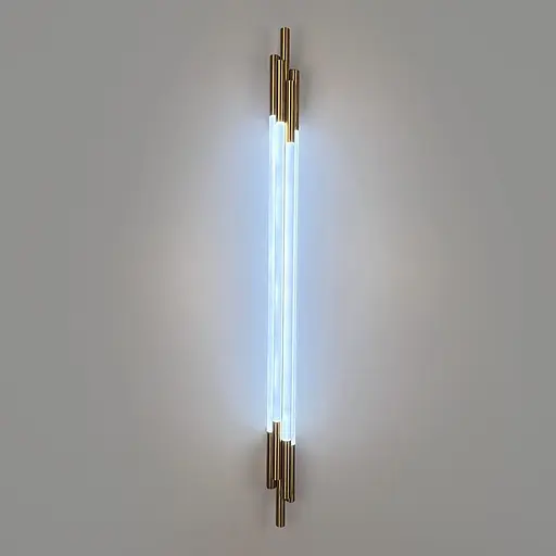 Латунный трубчатый стеновой LED светильник в корпусе 110 см Line F Арт. WJ351/1100 AB - фото 8