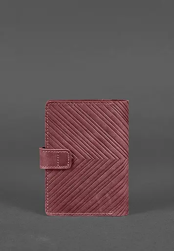 Женская кожаная обложка для паспорта 3.0 Инди бордовая - фото 5