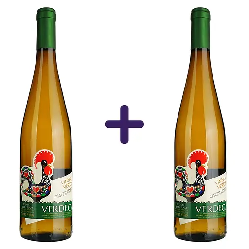 Вино Verdegar Vinho Verde Branco DO белое полусухое 9,5% 1.5 л (2 шт. х 0.75 л) - фото 1