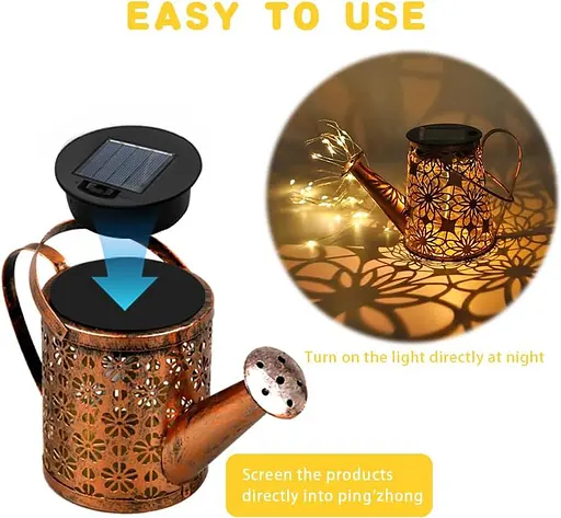 WDKXCN Змінна верхня частина сонячного світла, 4 шт. 8,5 см Сонячна лійка Змінні світильники з 36 світлодіодними гірляндами - фото 3