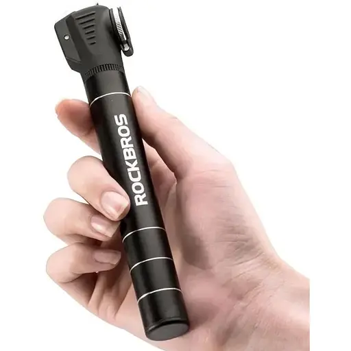 Насос для велосипеда Rockbros JG-1040BBK високого тиску ручний 8 атмосфер чорний - фото 7