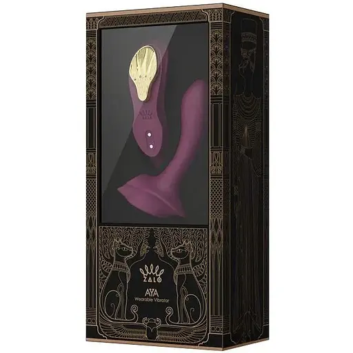 Смарт-вибратор в трусики Zalo AYA Velvet Purple насадка и пульт ДУ - фото 9