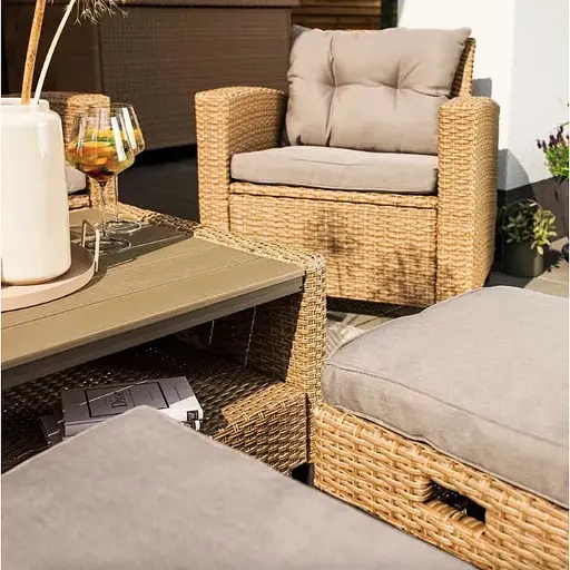 Набір садових меблів Di Volio Firenze бежевий/світло-сірий - фото 3