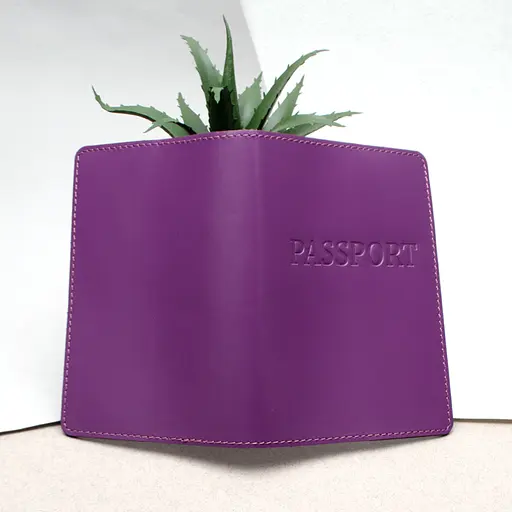 Обложка на паспорт кожаная женская HC-18 (фуксия) - фото 2