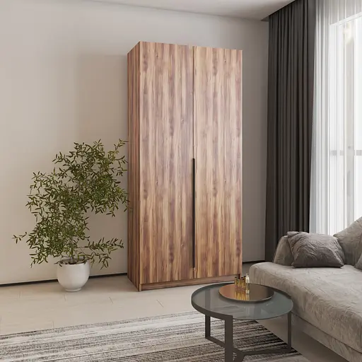 Шкаф 2-дверный MebelStar Оскар ДСП BG, стандарт 100x52x220 см Дуб янтарный (MBS-4483)