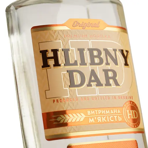 Горілка Хлібний дар Пшенична, 40%, 1 л - фото 6