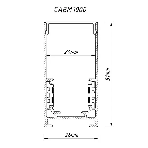 Шинопровід Feron CABM1000 чорний накладний 2м - фото 2