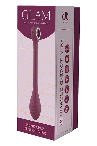 Вібратор Dreamtoys Glam Bendable G-Spot Vibe 22 см бордовий - фото 2