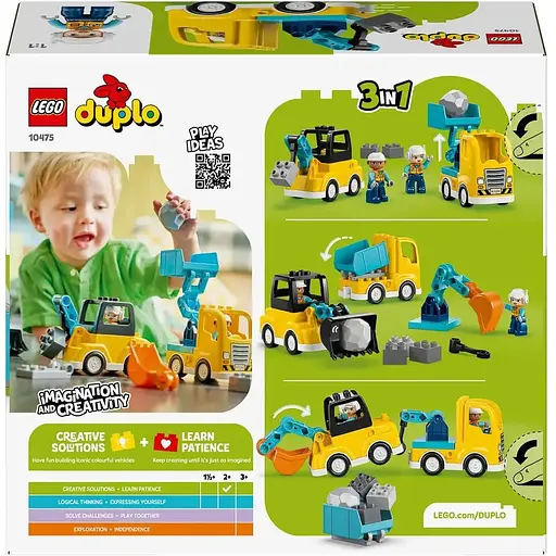 Конструктор LEGO DUPLO Town Будівельна техніка 3 в 1, 22 деталі (10475) - фото 5
