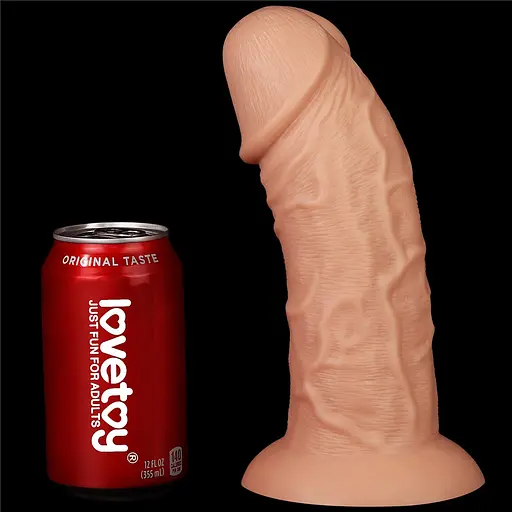 Реалістичний фалоімітатор на присосці LoveToy Realistic 24 см тілесний - фото 7
