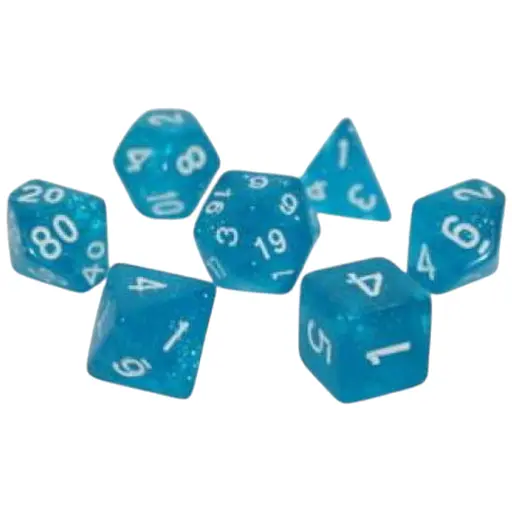 Набір кубиків Glitter 7 Dice Set - Light Blue , 7 шт. (g7dglit06)