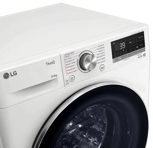 Стирально-сушильная машина LG фронтальная 9(6) кг 1400 А 56 см дисплей пара инвертор белый - фото 10